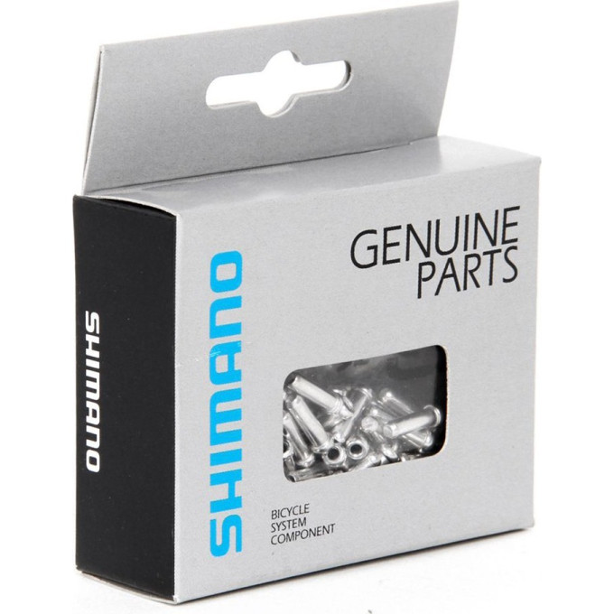 Концевик SHIMANO алюминиевый для троса тормоза, 100 штук Y62098040