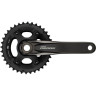 Система SHIMANO DEORE, M6000-B2, 175 мм, интегрированный вал, 10 скоростей, 36/26T без каретки CL+3 мм, черный EFCM6000BEX66X