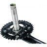 Система SHIMANO DEORE, M617, 175 мм, интегрированный вал, 36/22T без каретки, черный EFCM617EX62L