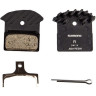 Тормозные колодки, для дисковых тормозов SHIMANO J04C, метал, с радиатором, пара, с пружин, с шплинтом Y8LW98030